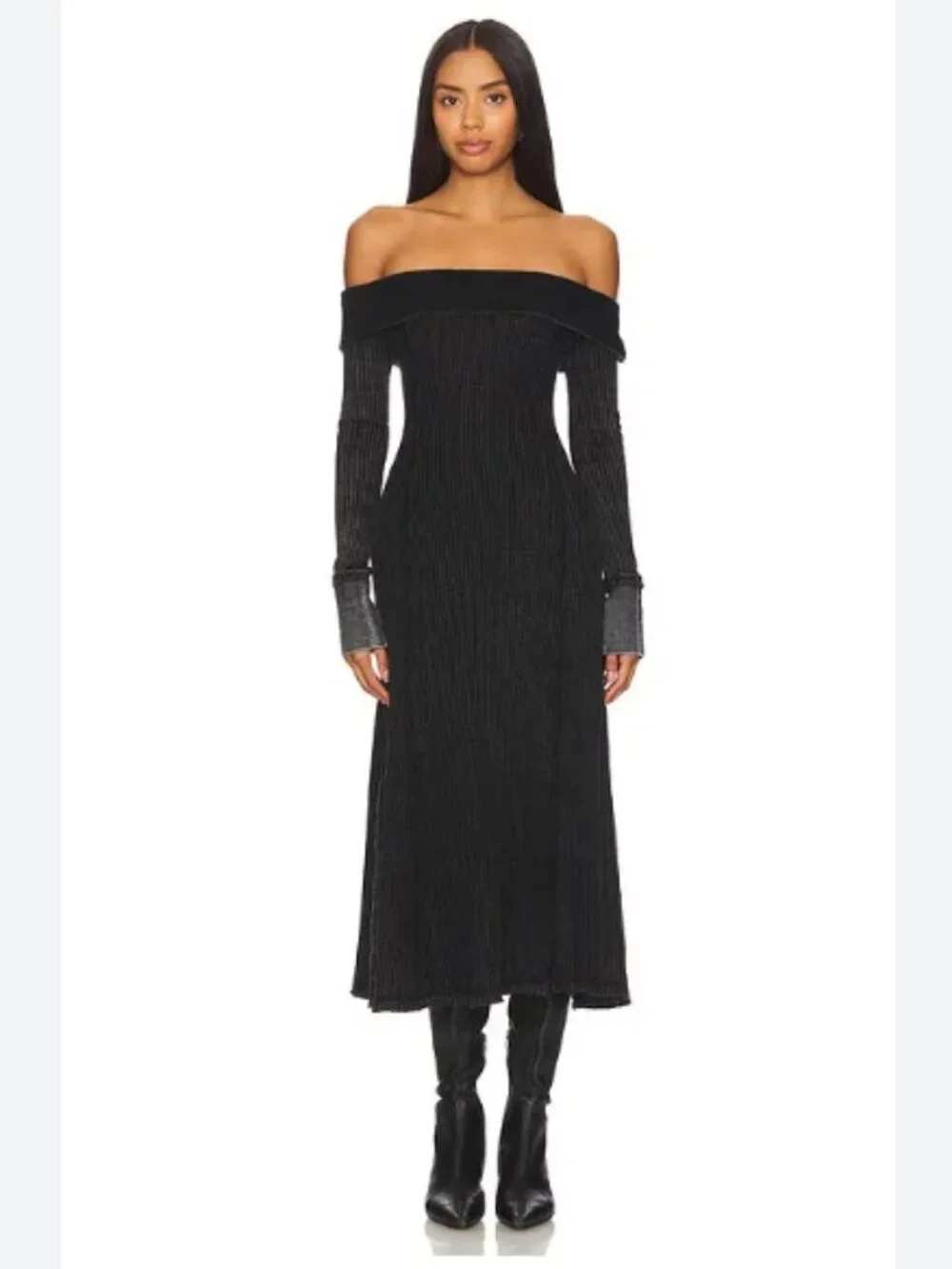 NEW Free People Monty COTTON Thermal Midi Dress  $148 RETAIL   268 3T4